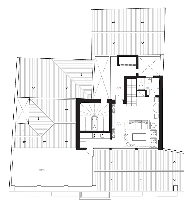 SPEKTAKULÆR PENTHOUSE MED STOR TERRASSE. UDSIGT TIL KATEDRALEN OG GIBRALFARO