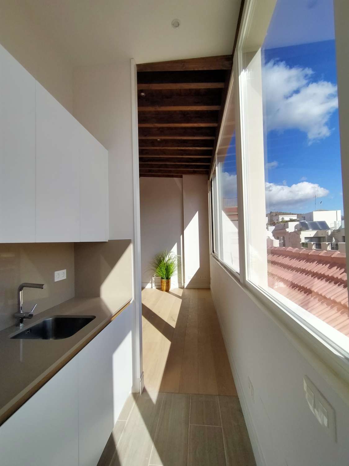 POHLEDNÝ PENTHOUSE S VELKOU TERASOU. VÝHLED NA KATEDRÁLU A GIBRALFARO