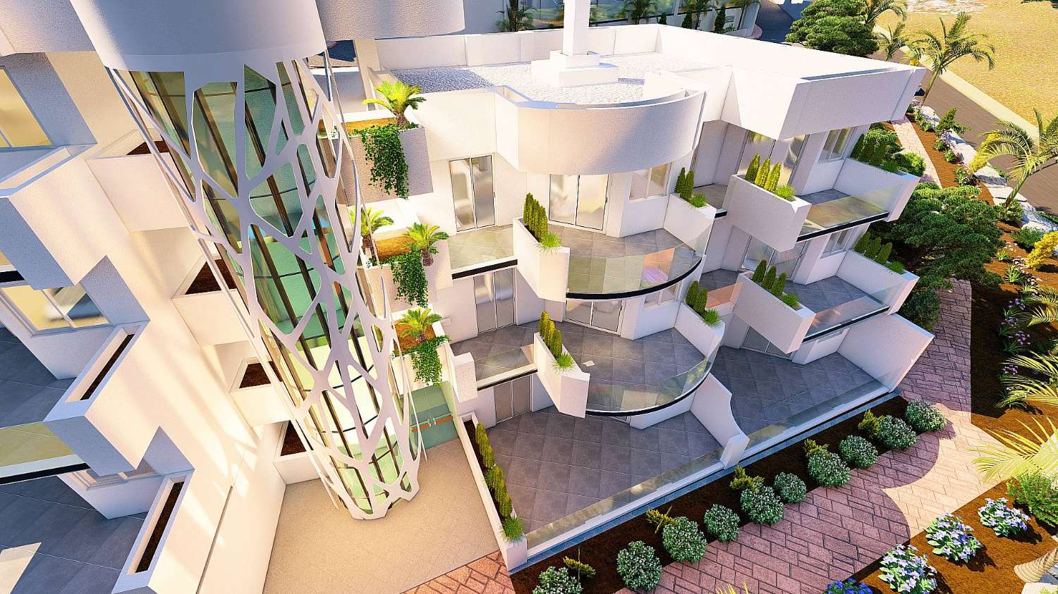 壮观的海景顶层公寓 – 位于 Rincon de la Victoria 的新建筑