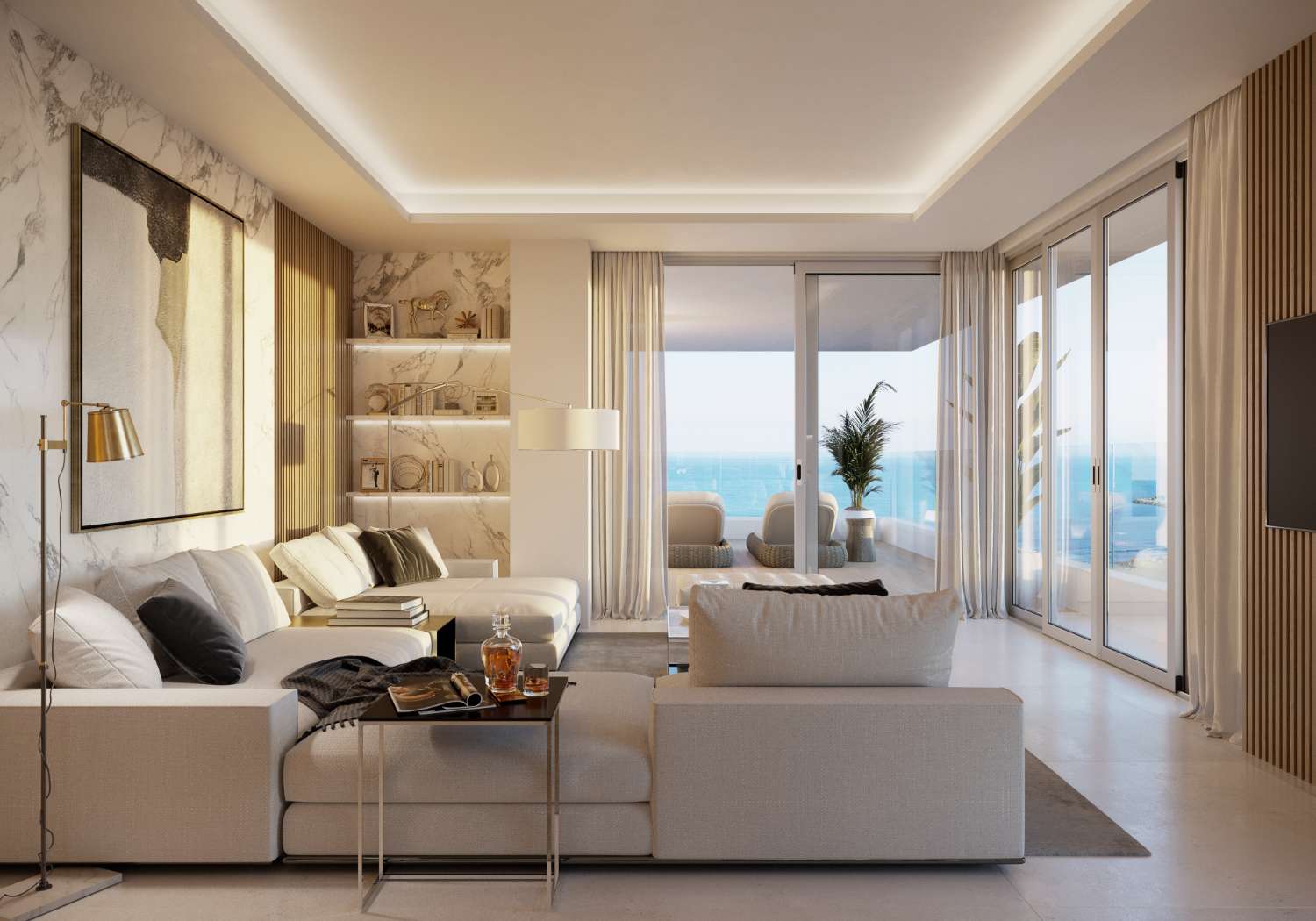 豪华公寓，可欣赏地中海美景！