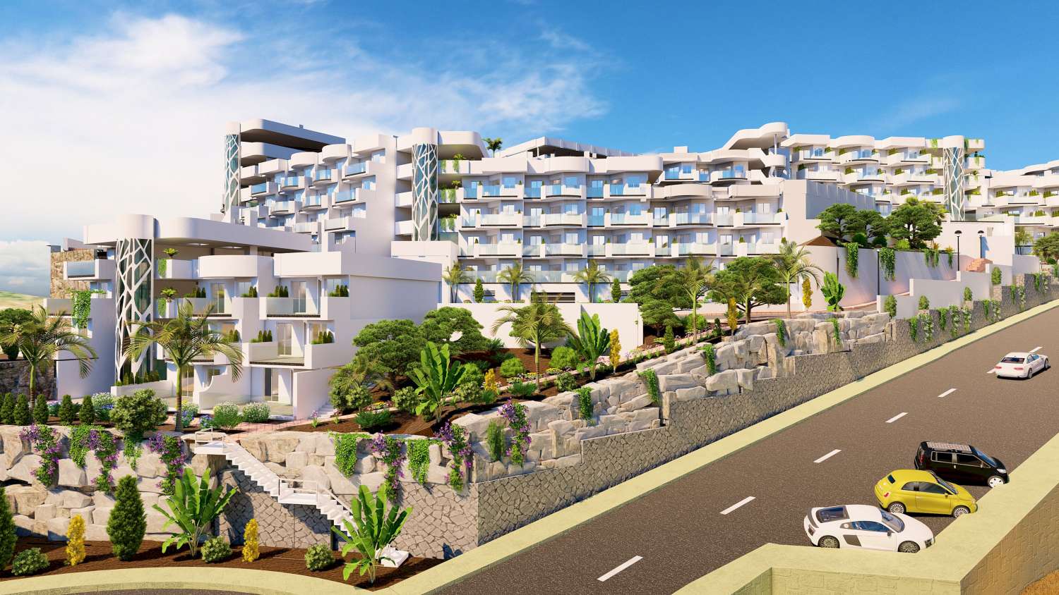 壮观的海景顶层公寓 – 位于 Rincon de la Victoria 的新建筑
