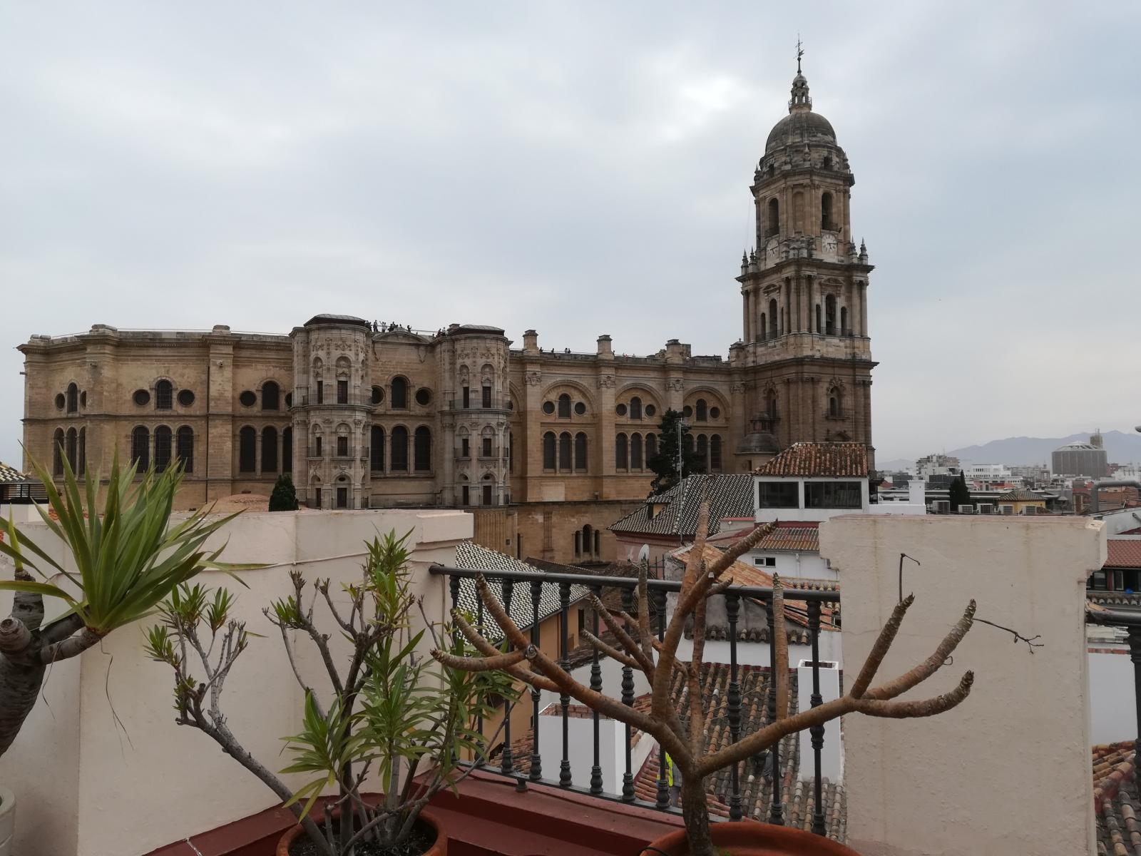 LUXE APPARTEMENT ONLANGS GERENOVEERD, TEGENOVER DE KATHEDRAAL EN ALCAZABA. Terras.