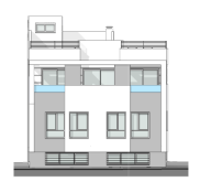 新的建筑公寓，带有 42 平方米的日光浴室，位于佩德雷加莱霍海滩